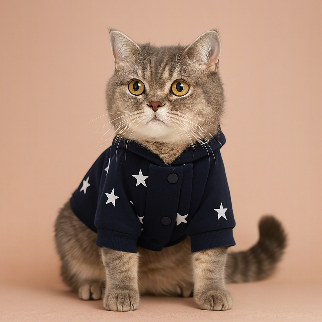 Fashion Fleece Pet Sweatshirt for Small Dogs - Navy