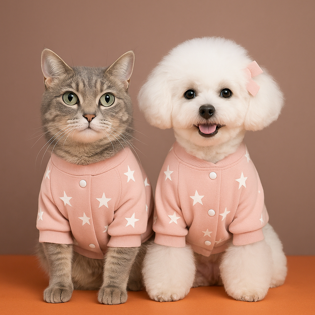Fashion Fleece Pet Sweatshirt for Small Dogs - Pink