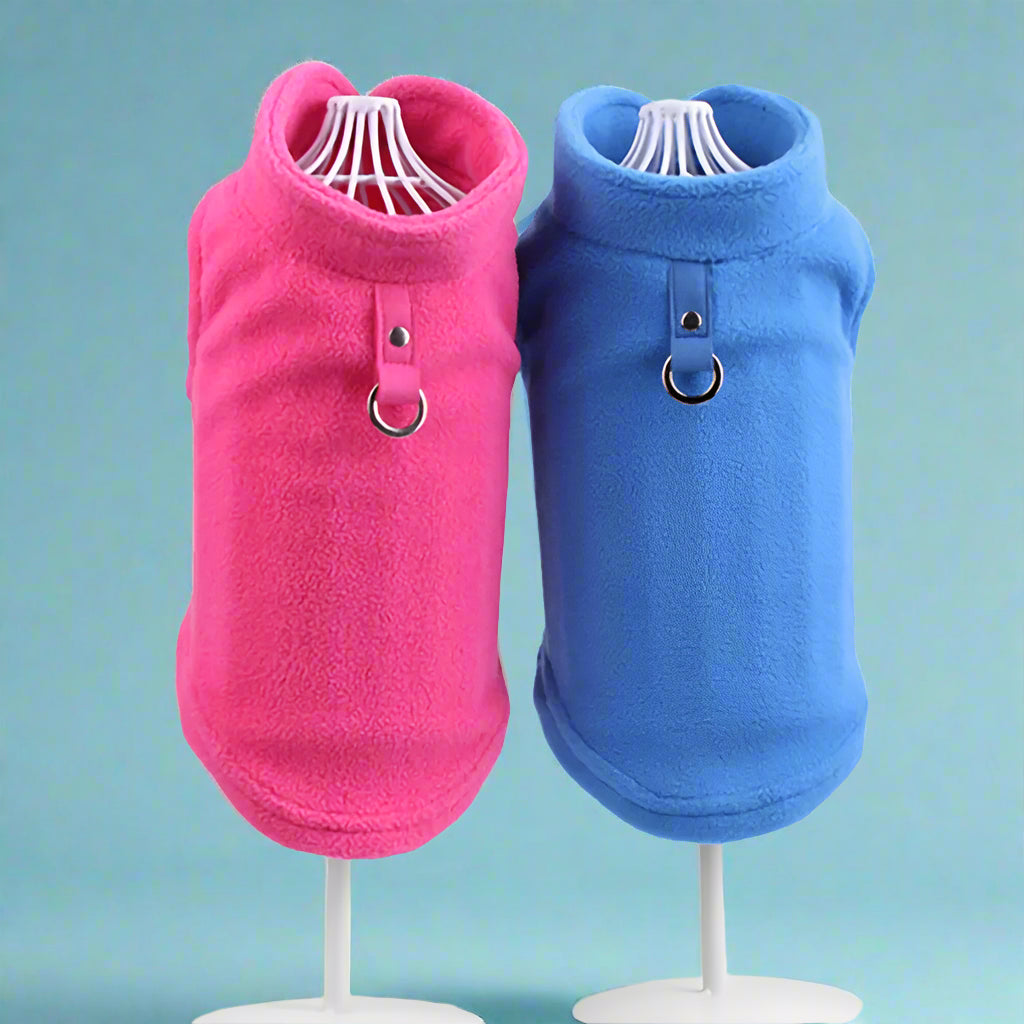 Fleece Vest  Jacket with Leash Ring dogs