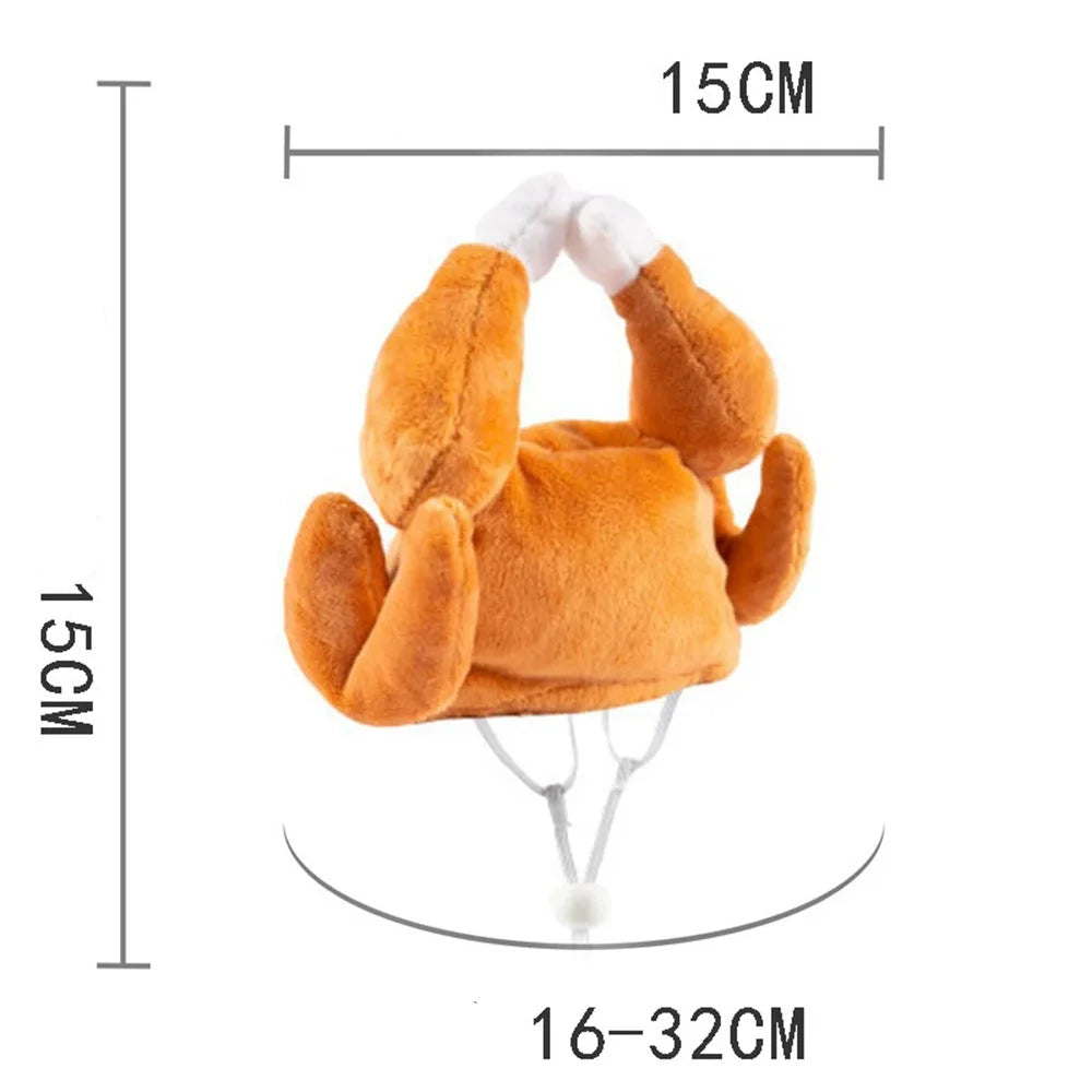 Fluffy orange turkey hat measurements for cats