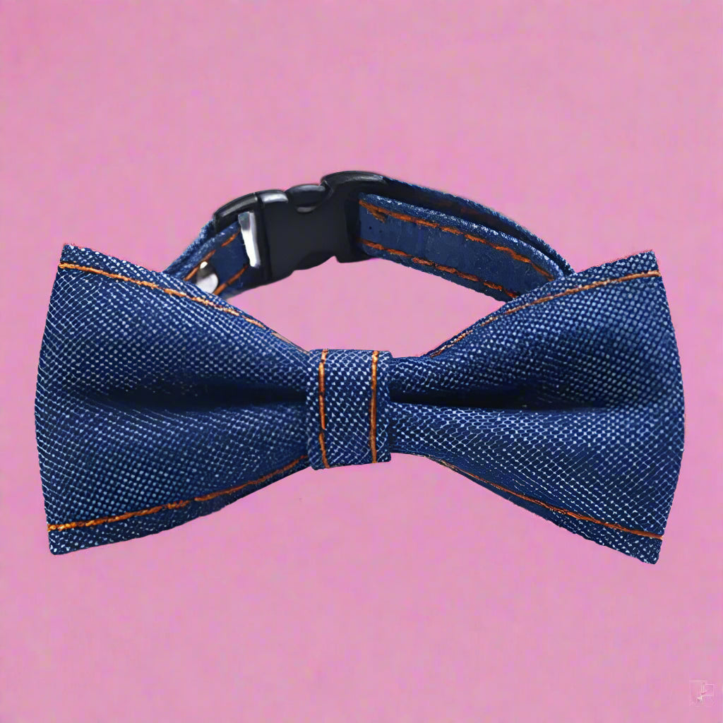Formal Blue Print bow tie for Cats and Dogs
