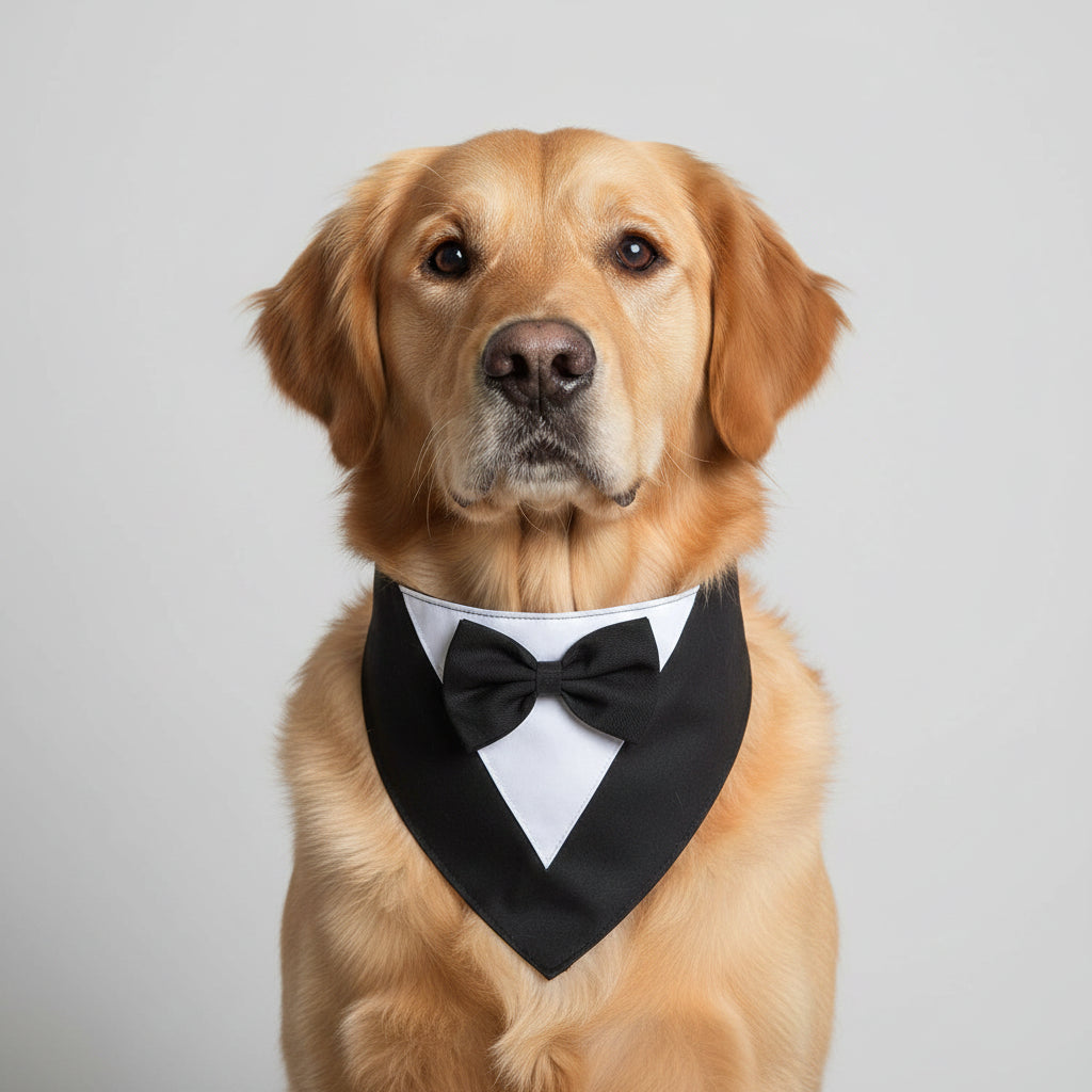 Formal Dog Bow Tie Collar for Weddings & Parties black 