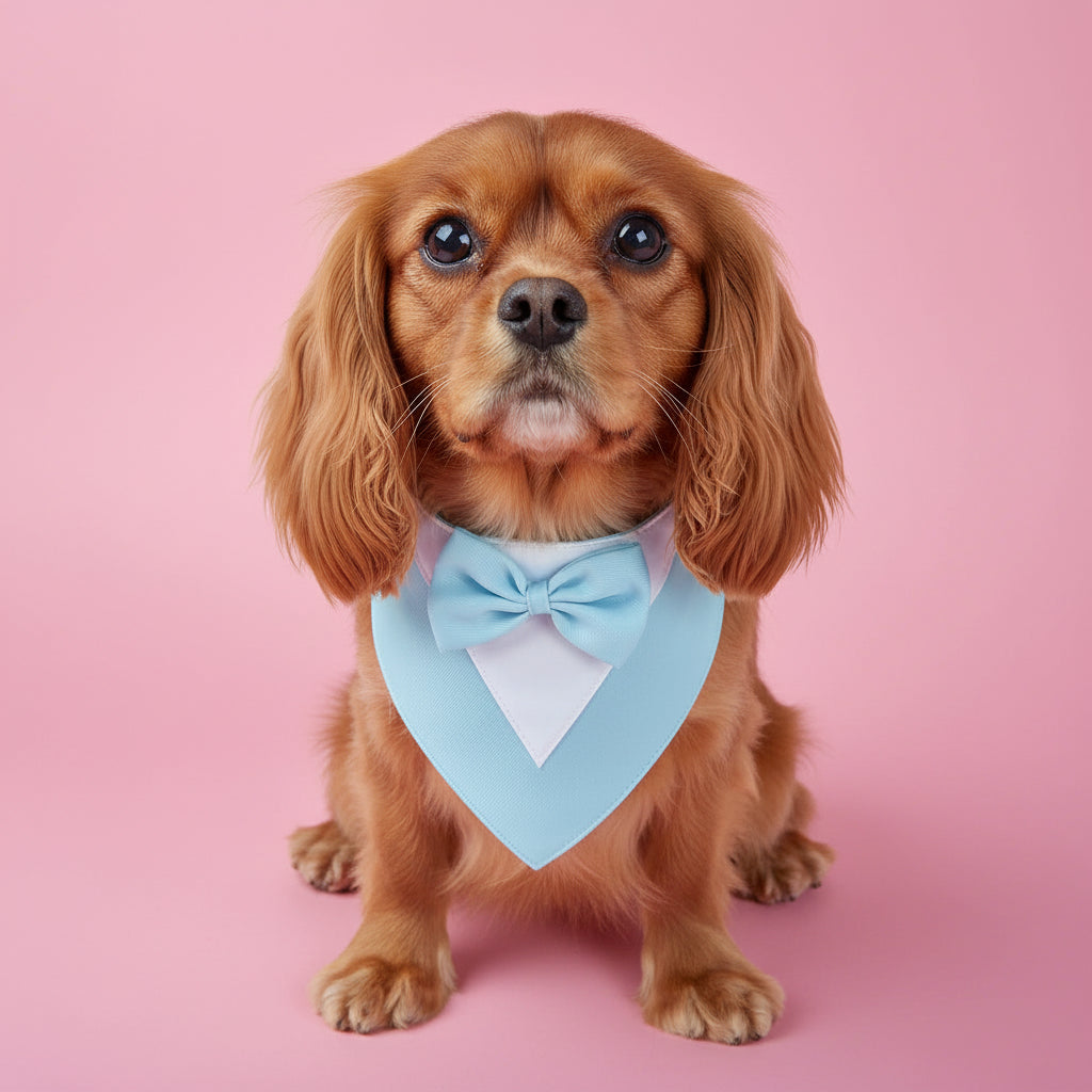 Formal Dog Bow Tie Collar for Weddings & Parties purple blue 