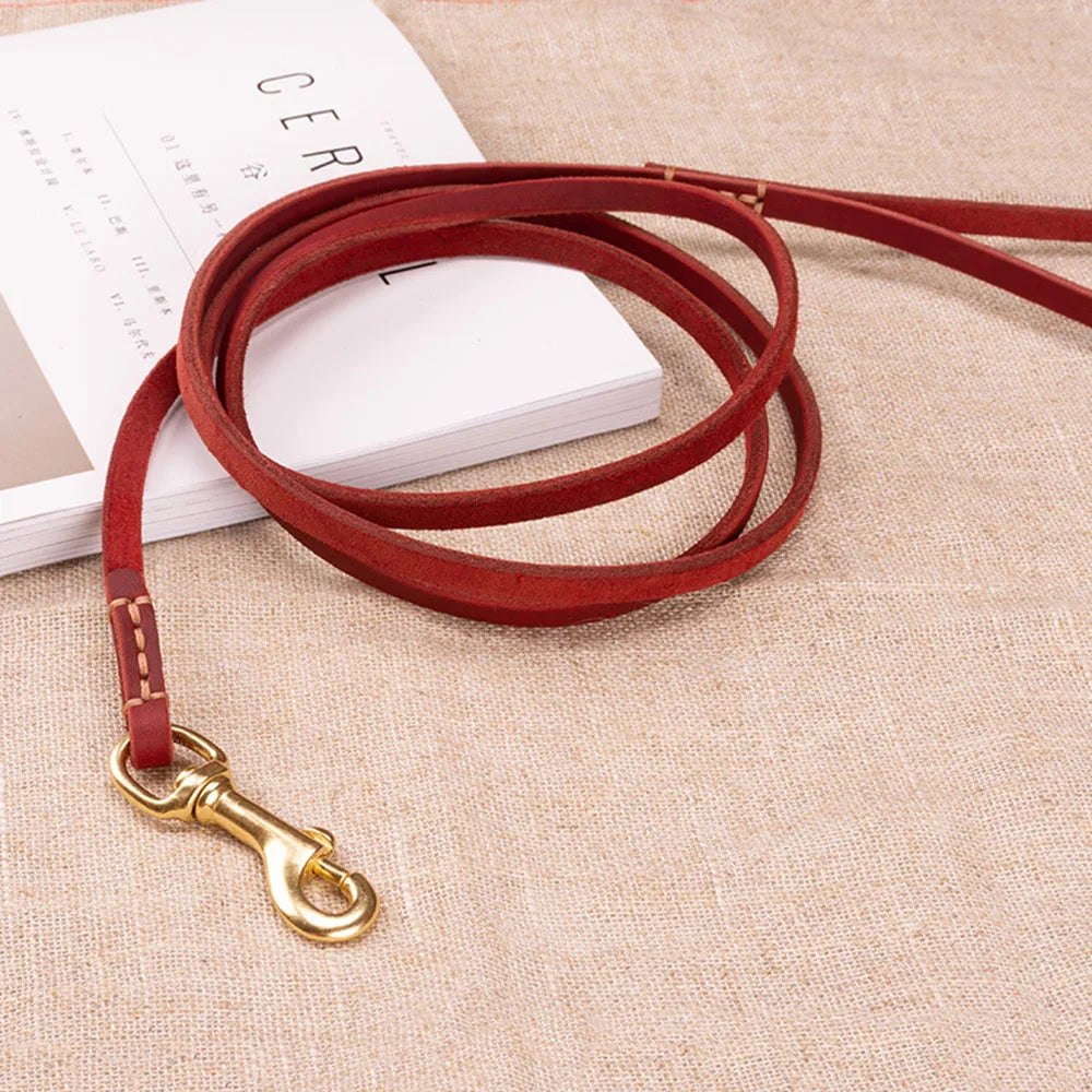 Furrywags Handmade Leather Leash for Small Pets