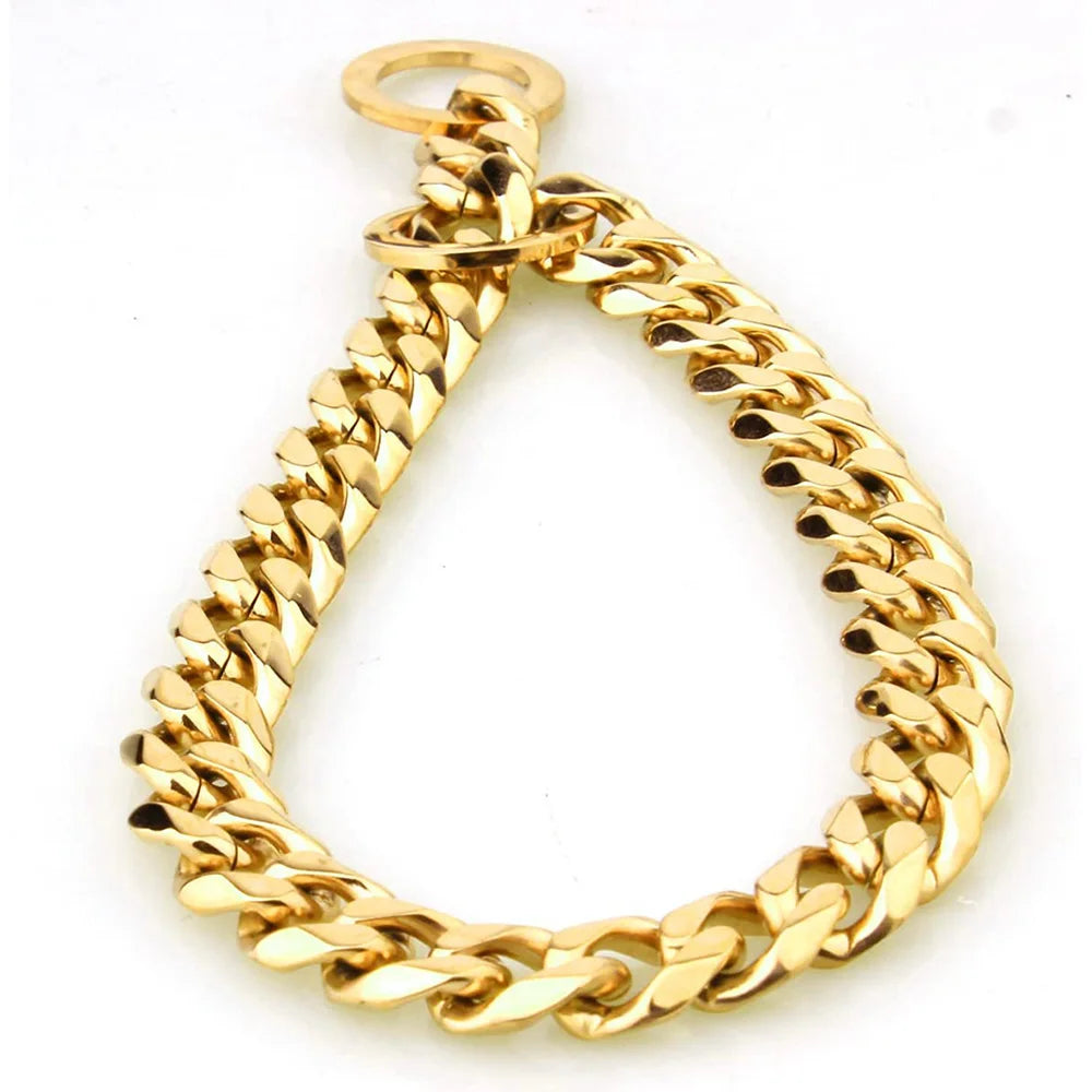 Gold chain necklace for pet dogs