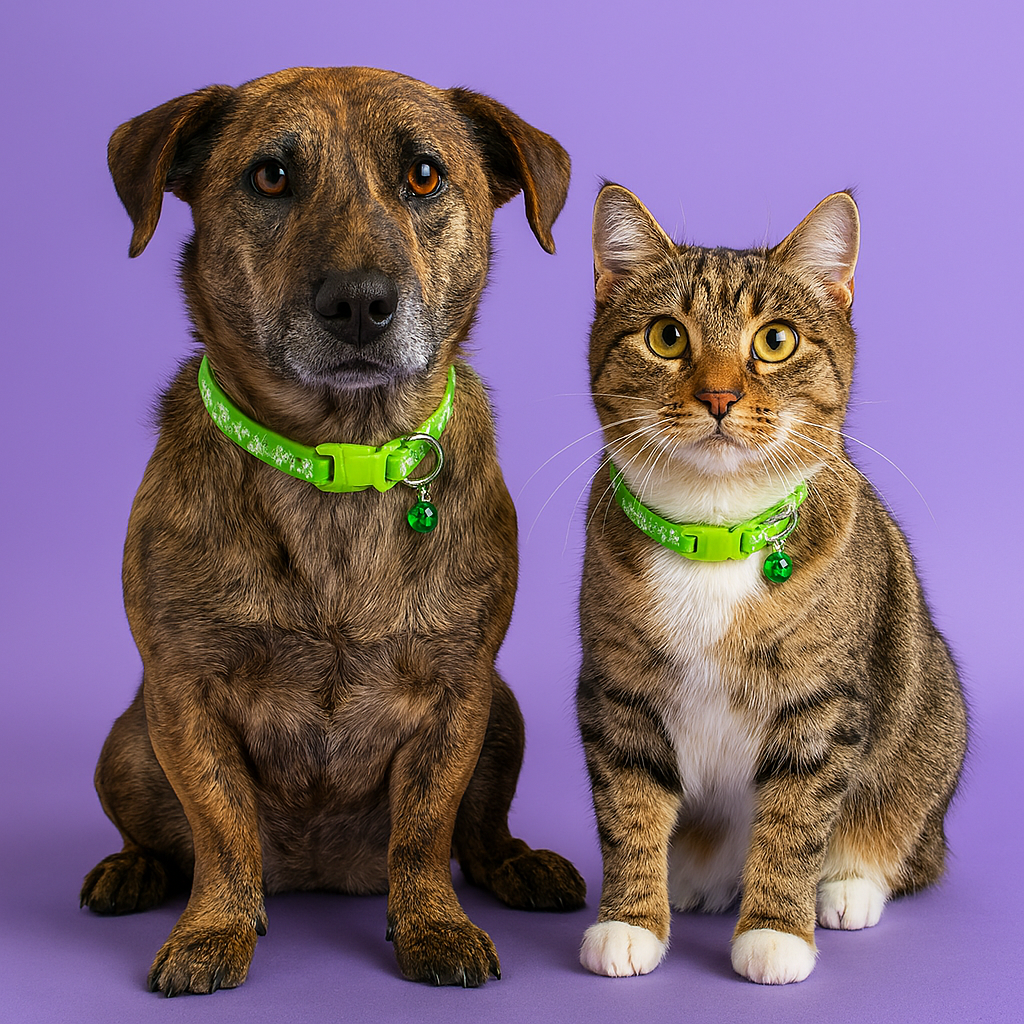 Green - Kitten & Puppy Collar with Bell 