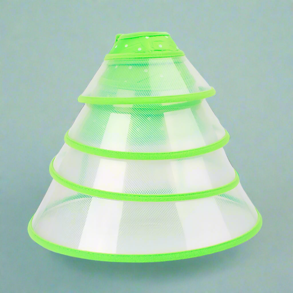 Green Soft Adjustable Pet Recovery Cone Collar for Dogs & Cats