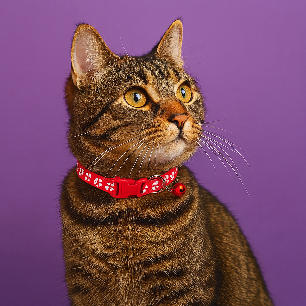 Kitten Collar with Bell – Adjustable and Safe Fit - Red