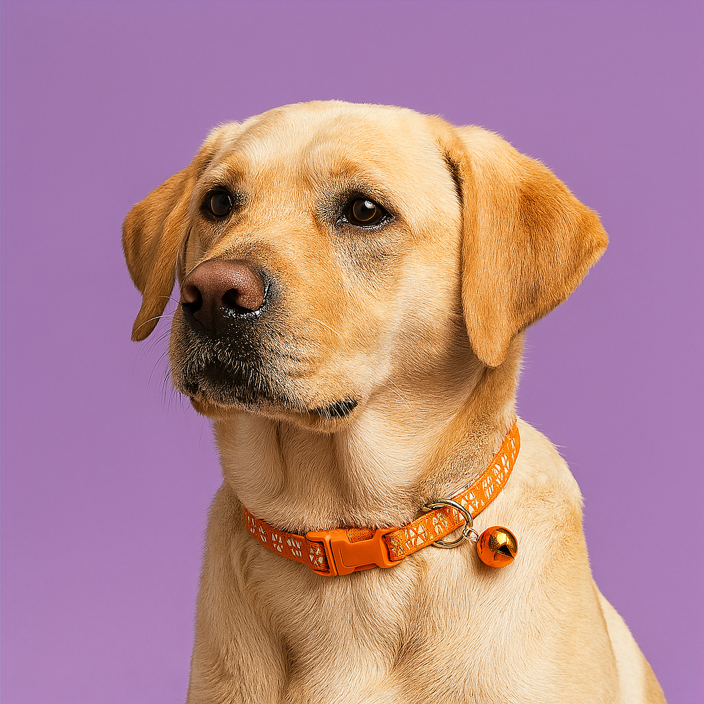 Kitten & Puppy Collar with Bell - Orange