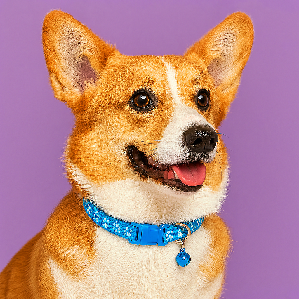 Kitten & Puppy Collar with Bell - Sky