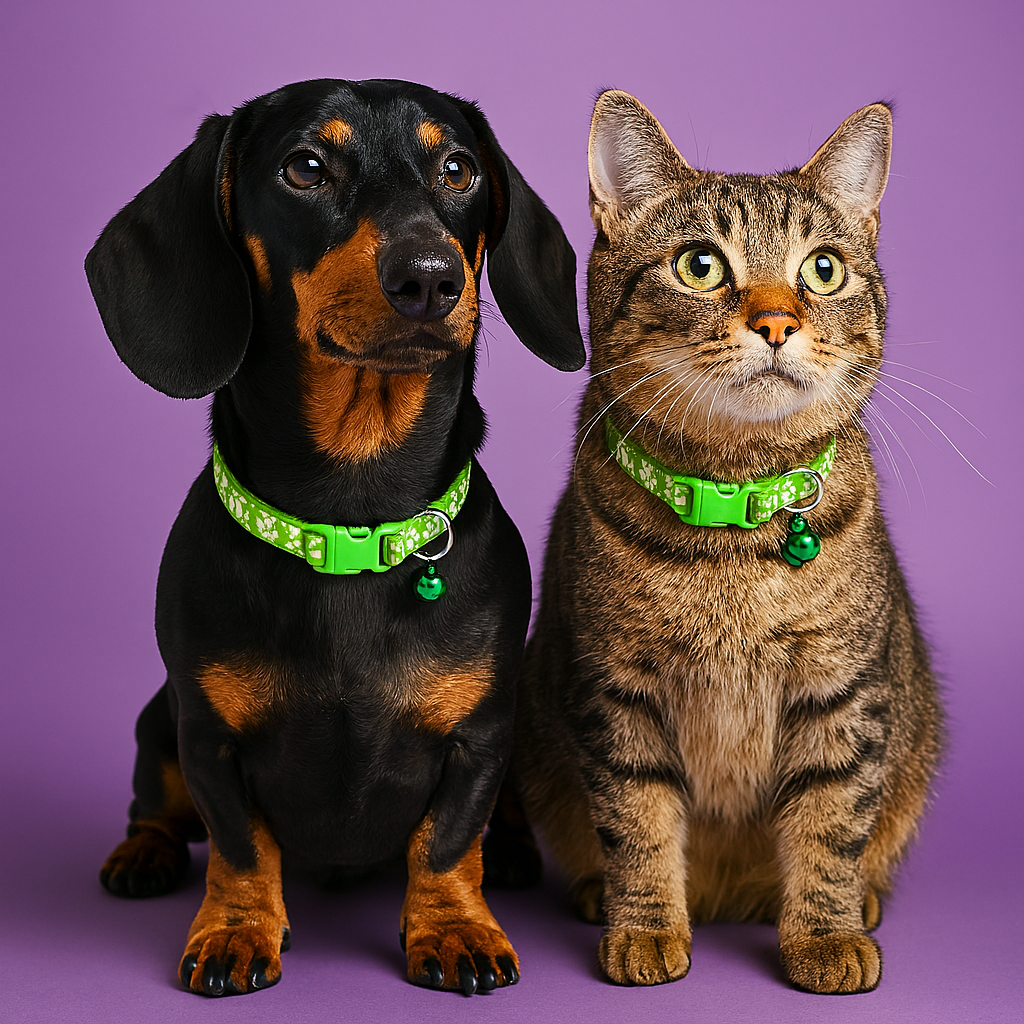 Kitten & Puppy Collar with Bell  Lime