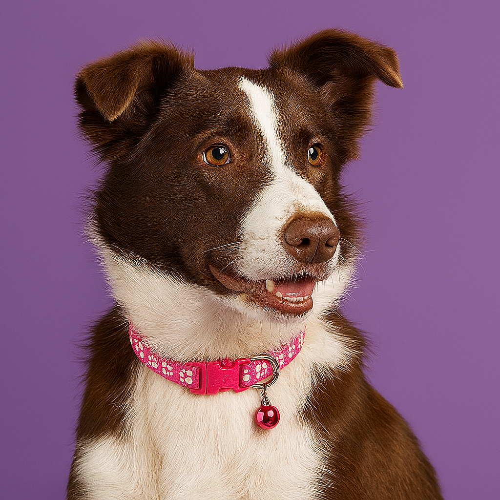 Kitten & Puppy Collar with Bell  Pink