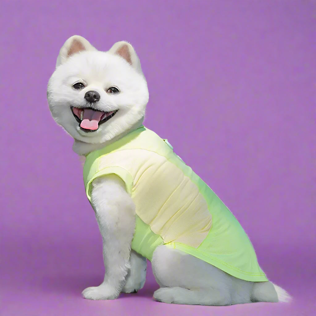 Lime Green Pet Vest Side
