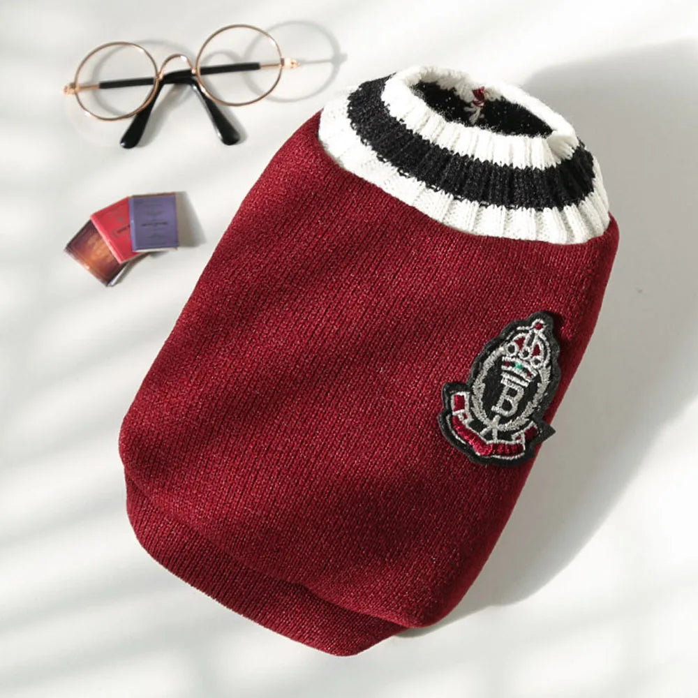 Maroon Cat Winter Sweater