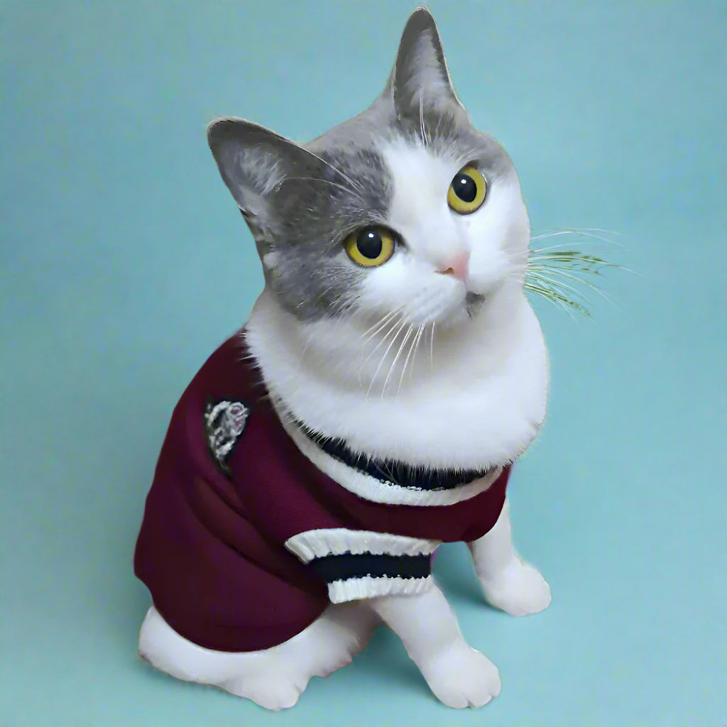 Maroon Dog Winter Sweater