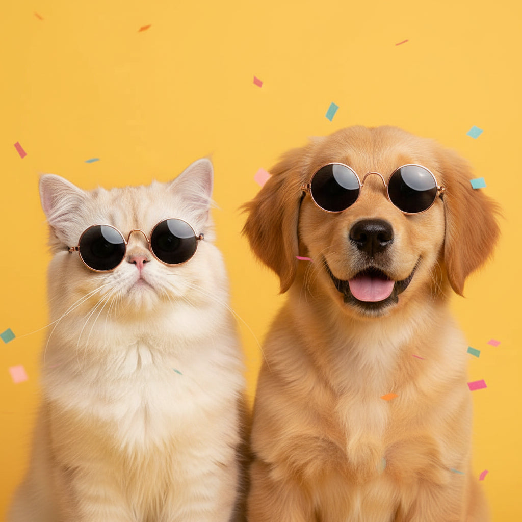 Non-slip Sunglasses Pet Accessories Cosplay Costume Photo Prop - Black