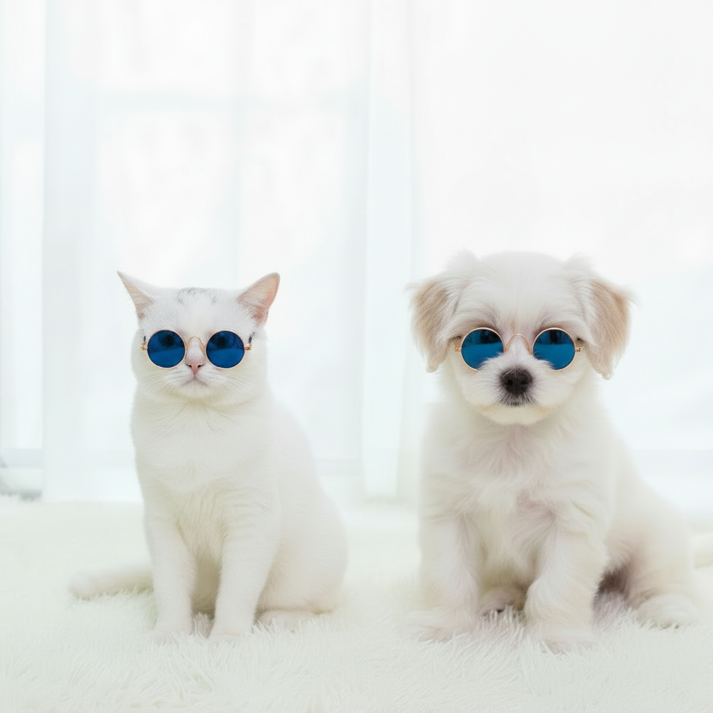 Non-slip Sunglasses Pet Accessories Cosplay Costume Photo Prop - Blue