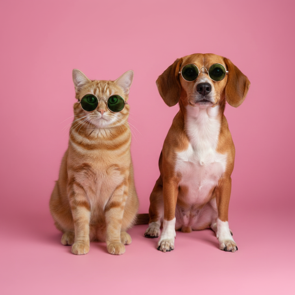 Non-slip Sunglasses Pet Accessories Cosplay Costume Photo Prop - Green