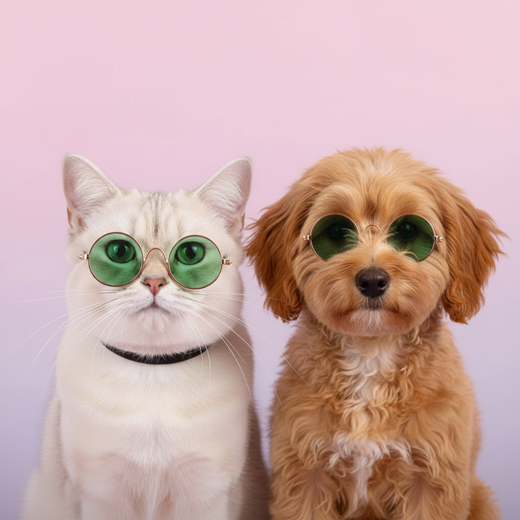 Non-slip Sunglasses Pet Accessories Cosplay Costume Photo Prop - Mint