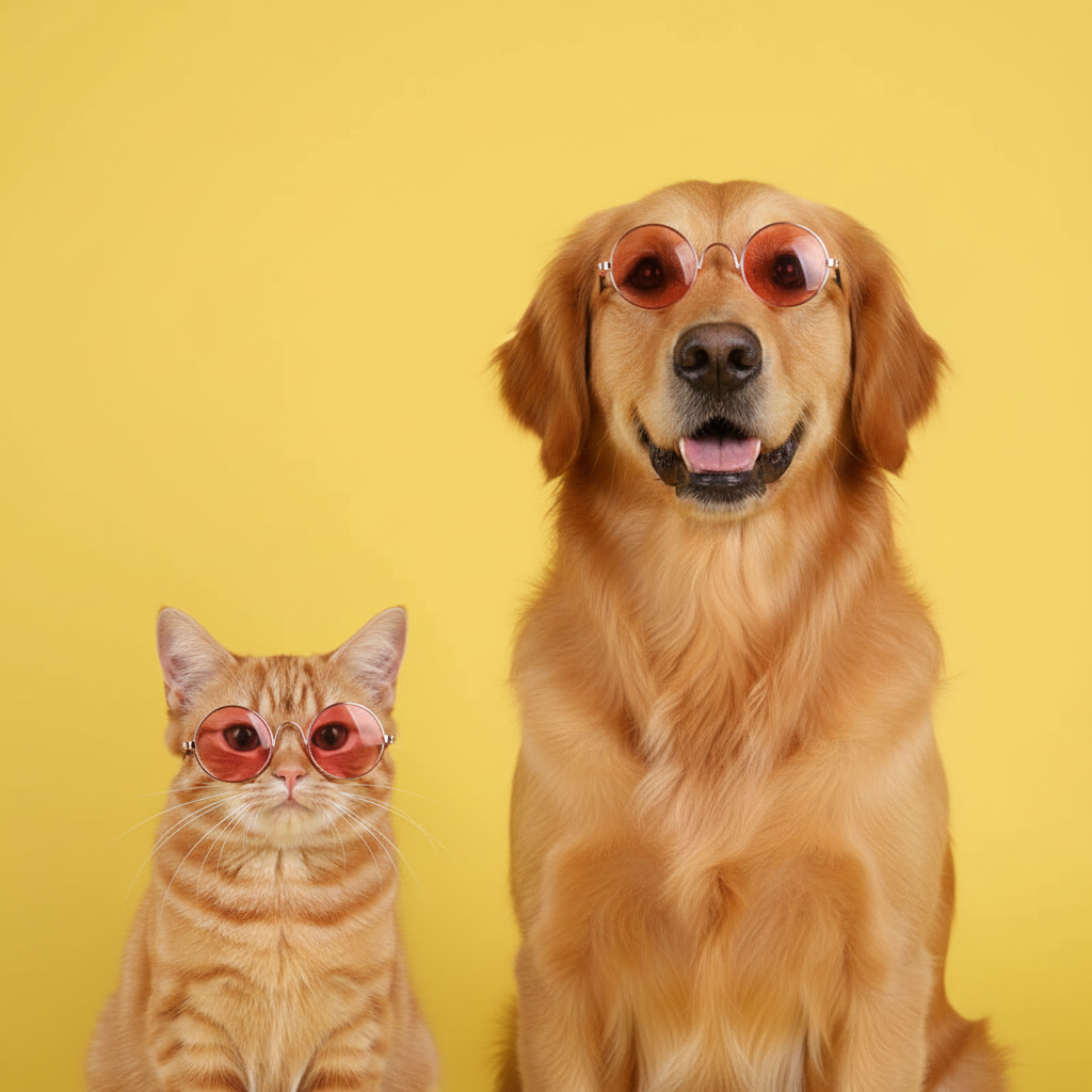Non-slip Sunglasses Pet Accessories Cosplay Costume Photo Prop - Pink
