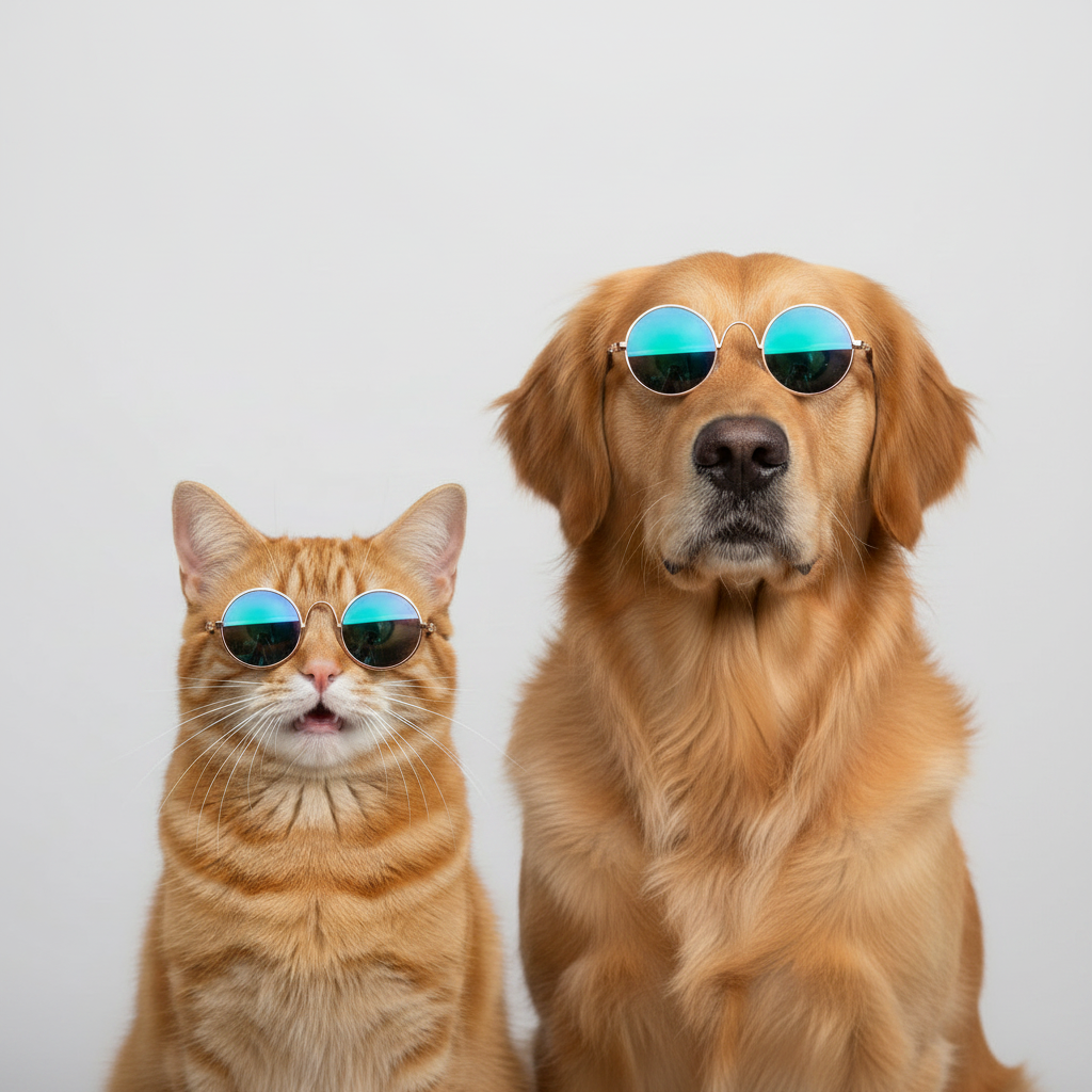 Non-slip Sunglasses Pet Accessories Cosplay Costume Photo Prop - Shaded