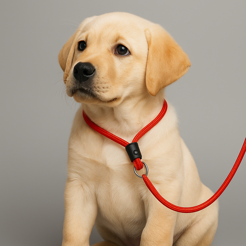 Nylon Dog Slip Lead Rope for Puppies - Red