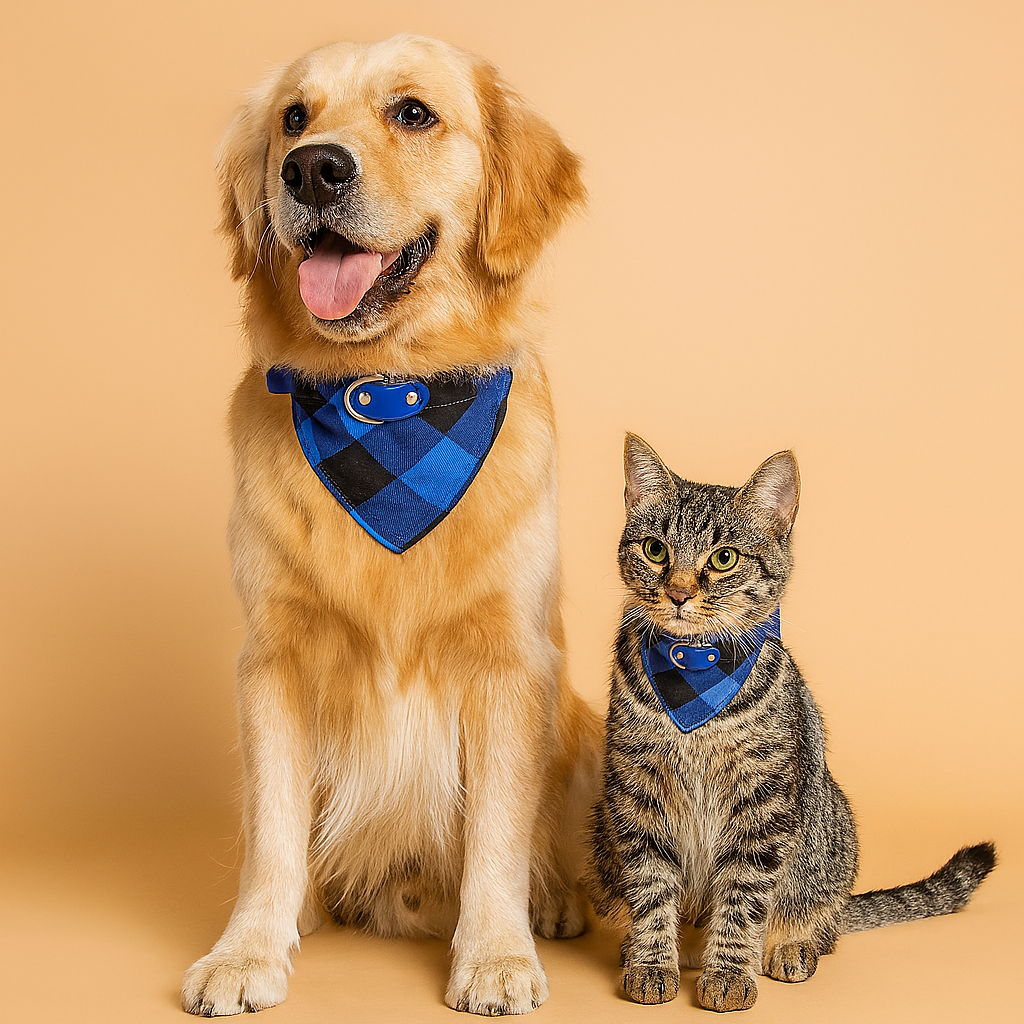 Pet Bandana for Dogs and Cats Blue