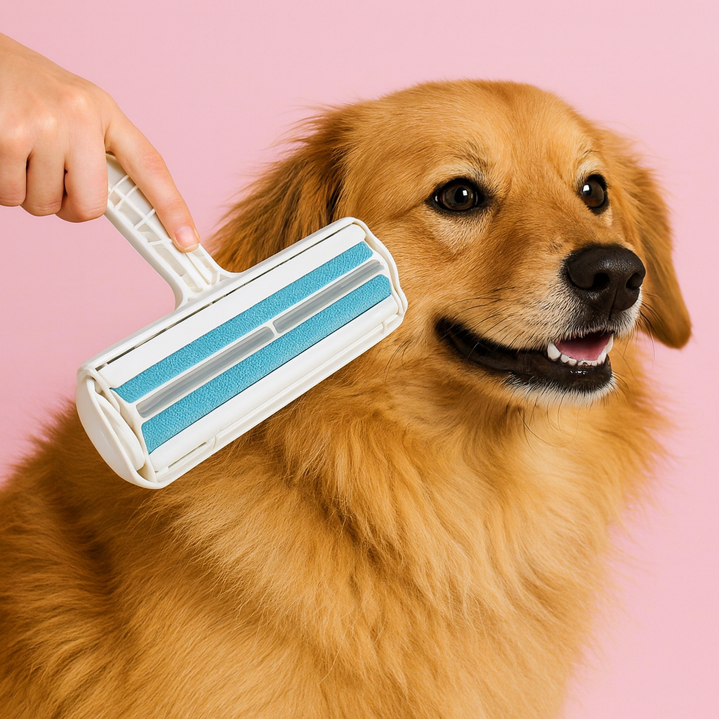 Pet Hair Remover Roller Brush for Dogs & Cats  Blue
