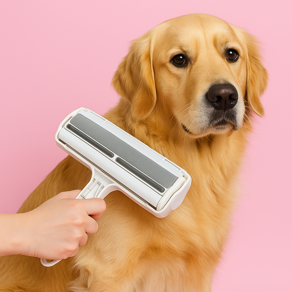 Pet Hair Remover Roller Brush for Dogs & Cats Gray