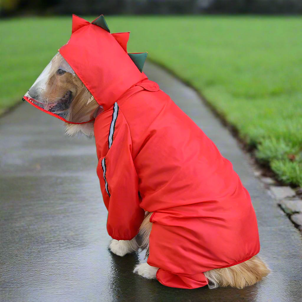 Raincoat for Dogs in Red