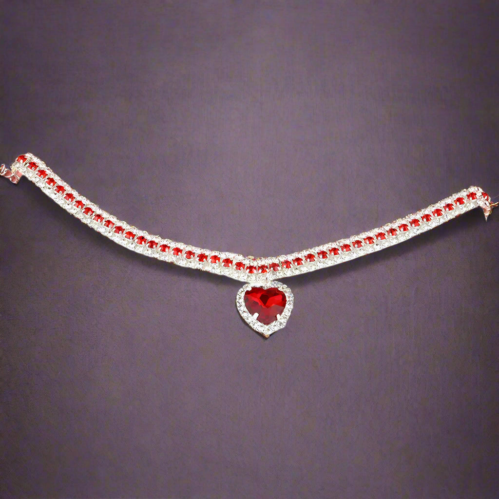 Red diamond Necklace for Cats