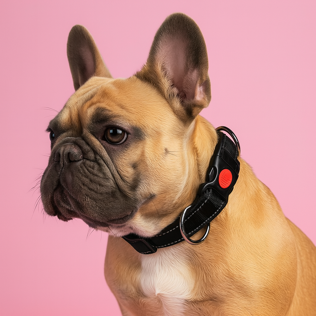 Reflective Soft Padded Nylon Dog Collar - Black