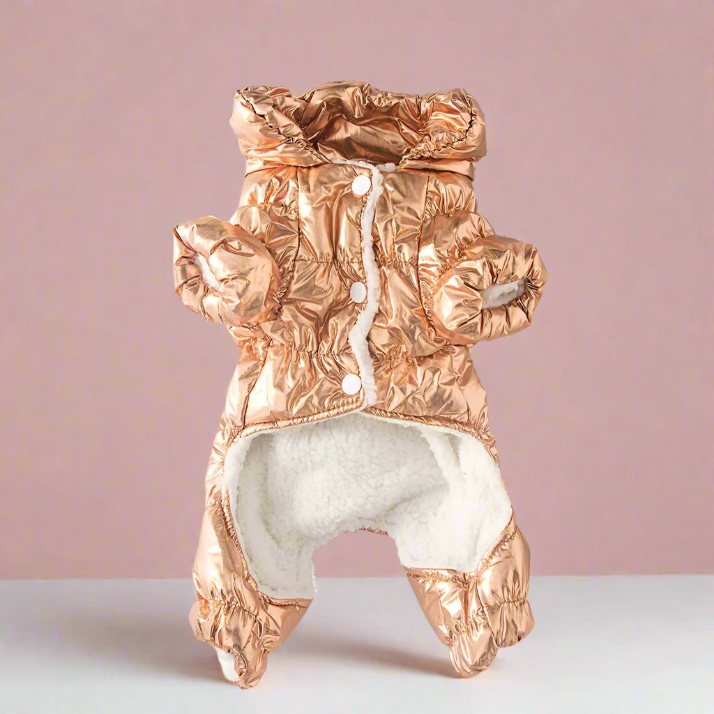 Rose Gold color Dog Winter Coat