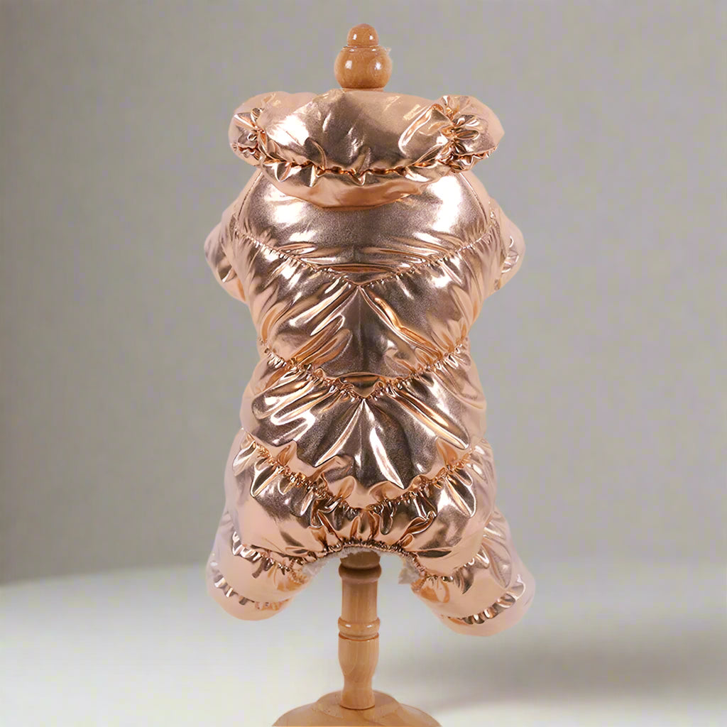 Rose Gold color Dog Winter Jacket