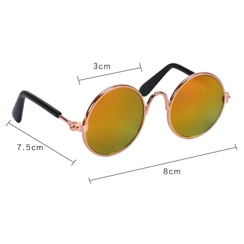 Round cat and dog sunglasses sunglasses with measurements