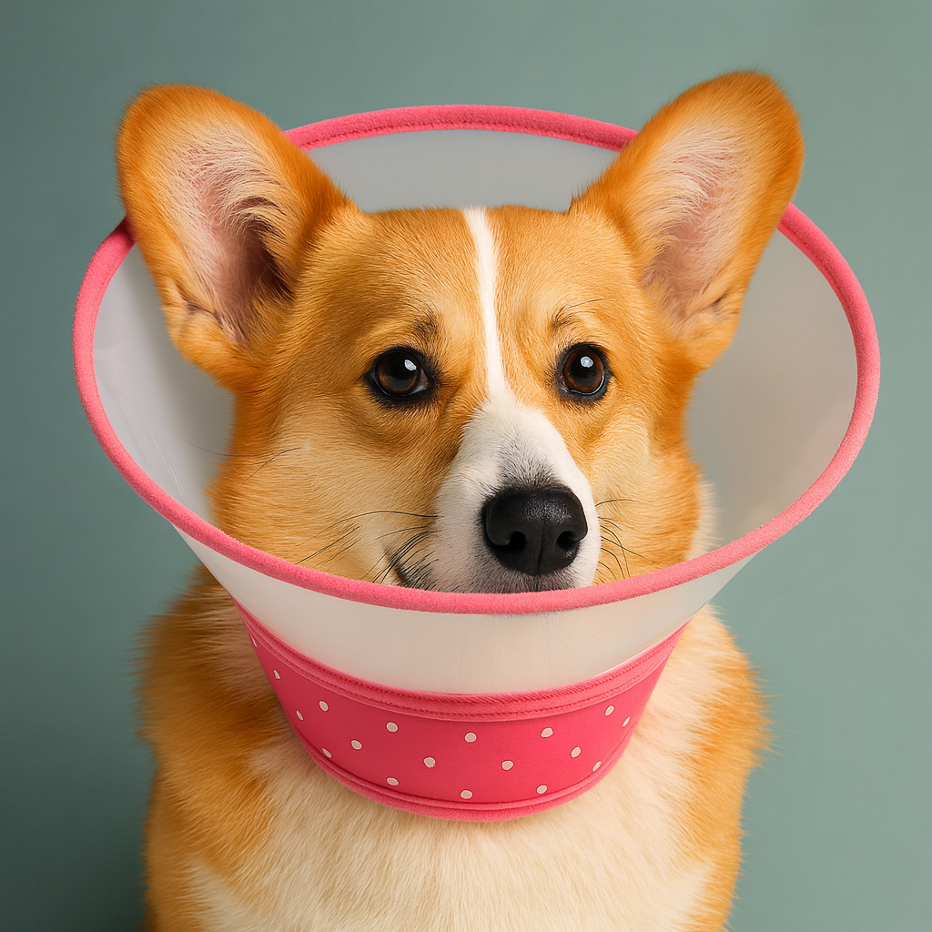Soft Adjustable Pet Recovery Cone Collar for Dogs - Pink