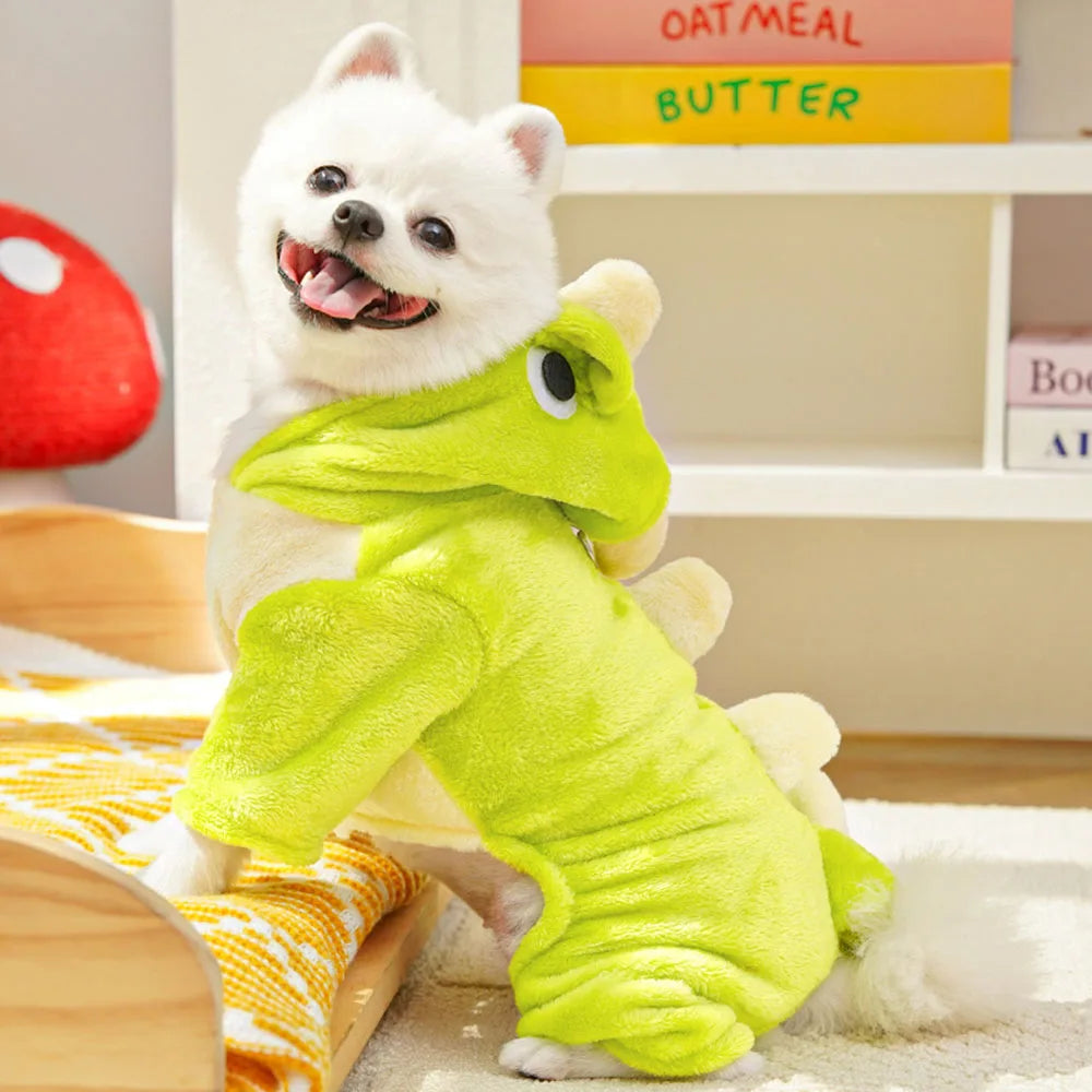 Soft Fleece Puppy Dino Dog Costumes - Mint