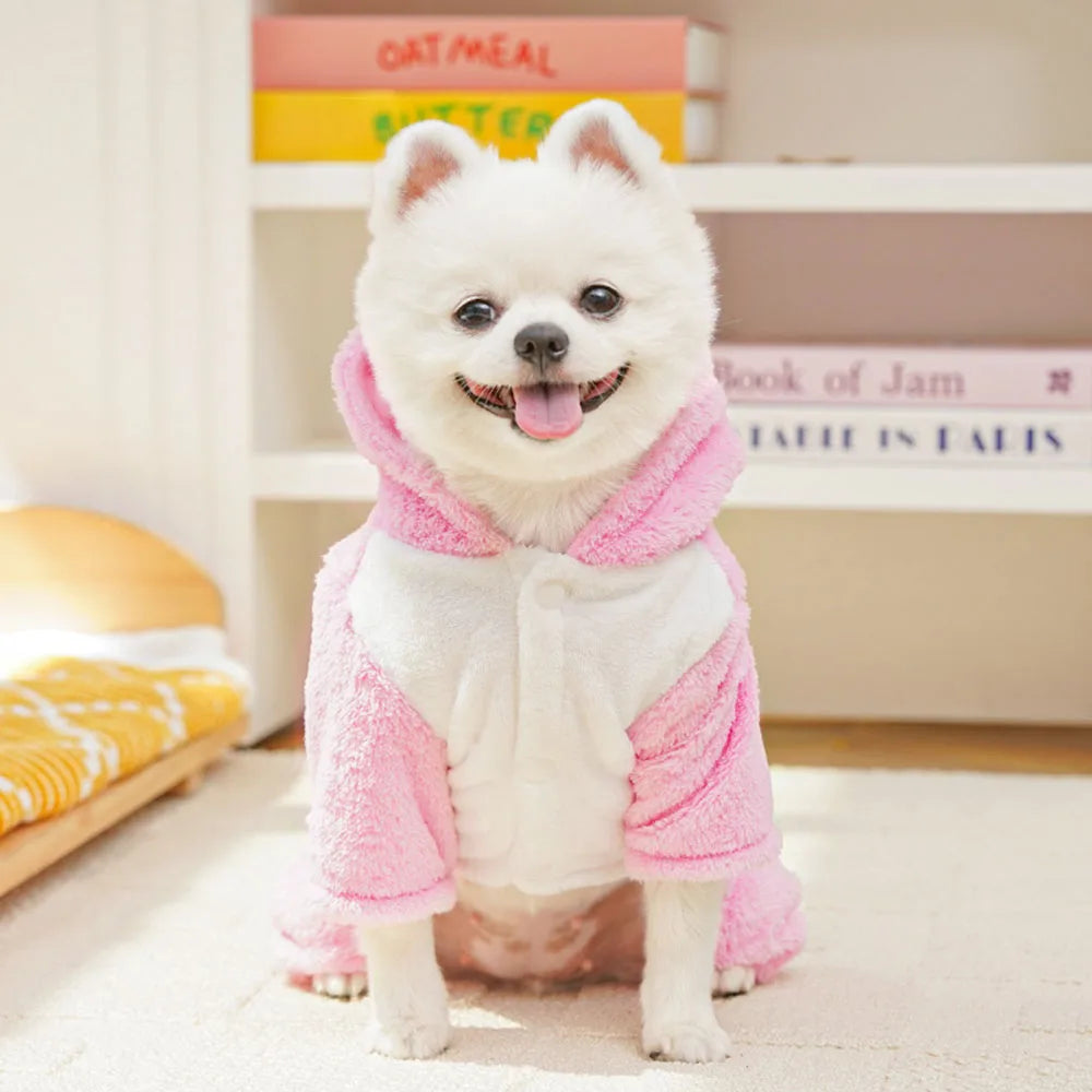 Soft Fleece Puppy Dino Dog Costumes - Pink