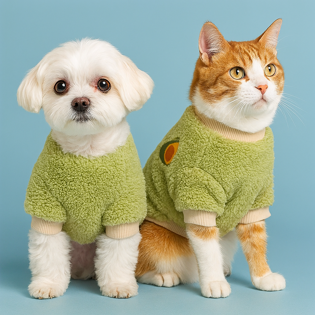 Soft Fleece Winter Pet Coat for Dogs & Cats - Green