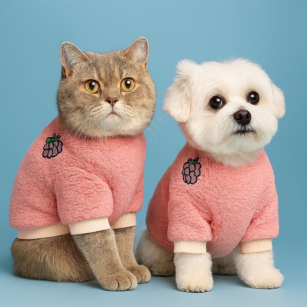 Soft Fleece Winter Pet Coat for Dogs & Cats Pink