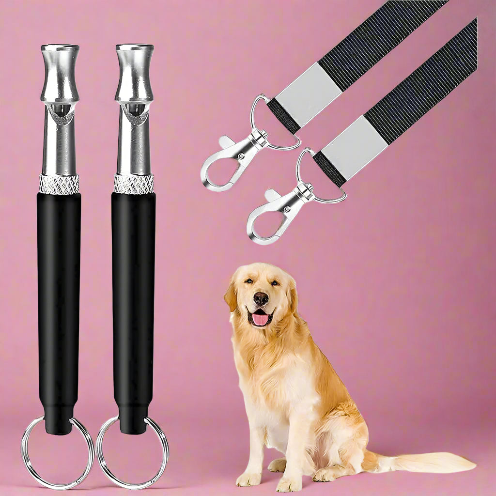 Stainless Steel Dog Training Whistle Ultrasonic Dog Whistle for Training & Bark Control 