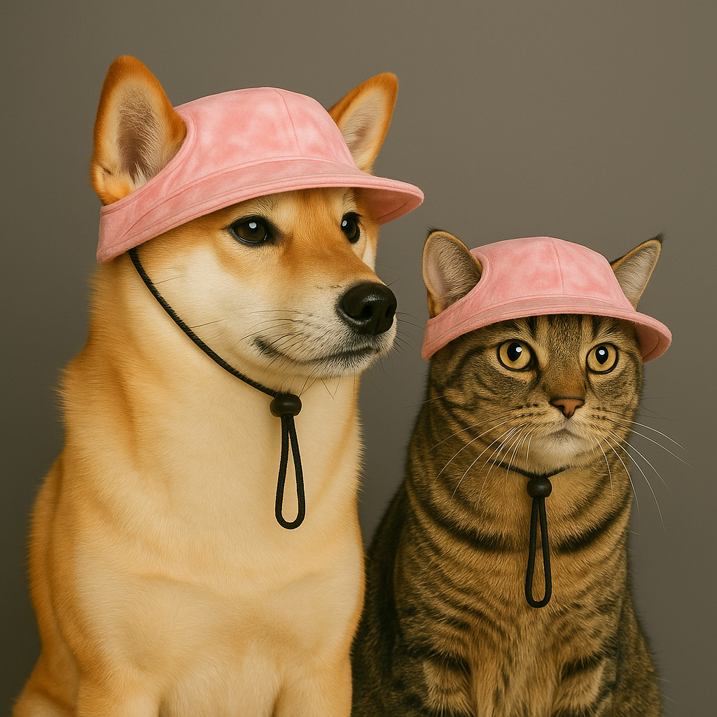 Tie-Dye Pet Sun Bonnet – Brim Hat with Ear Holes - Pink