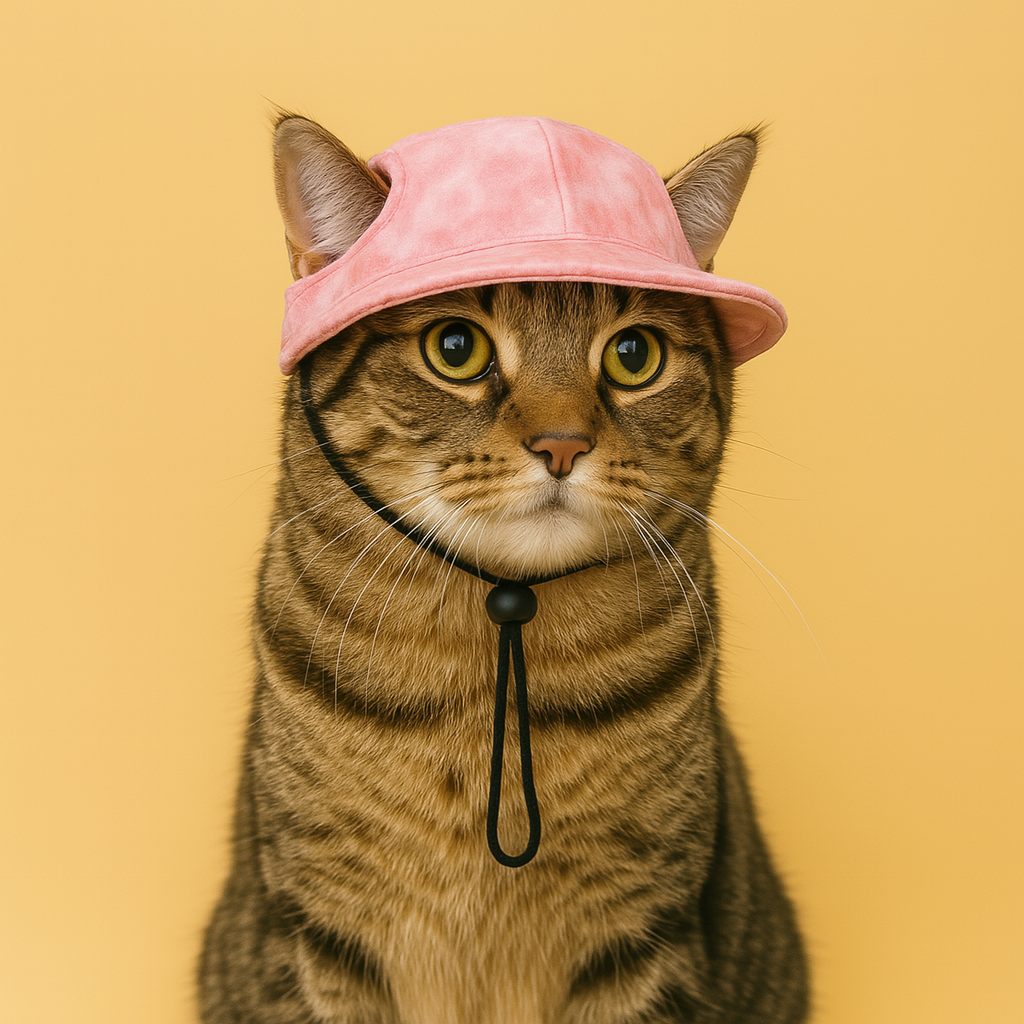 Tie-Dye pet Sun Bonnet Brim Hat with Ear Holes cat