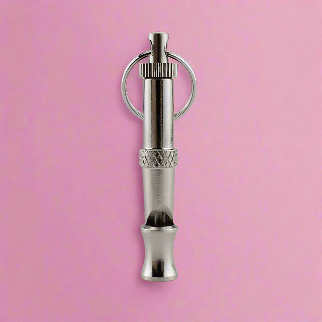 Ultrasonic Dog Whistle for Training & Bark Control - Silver