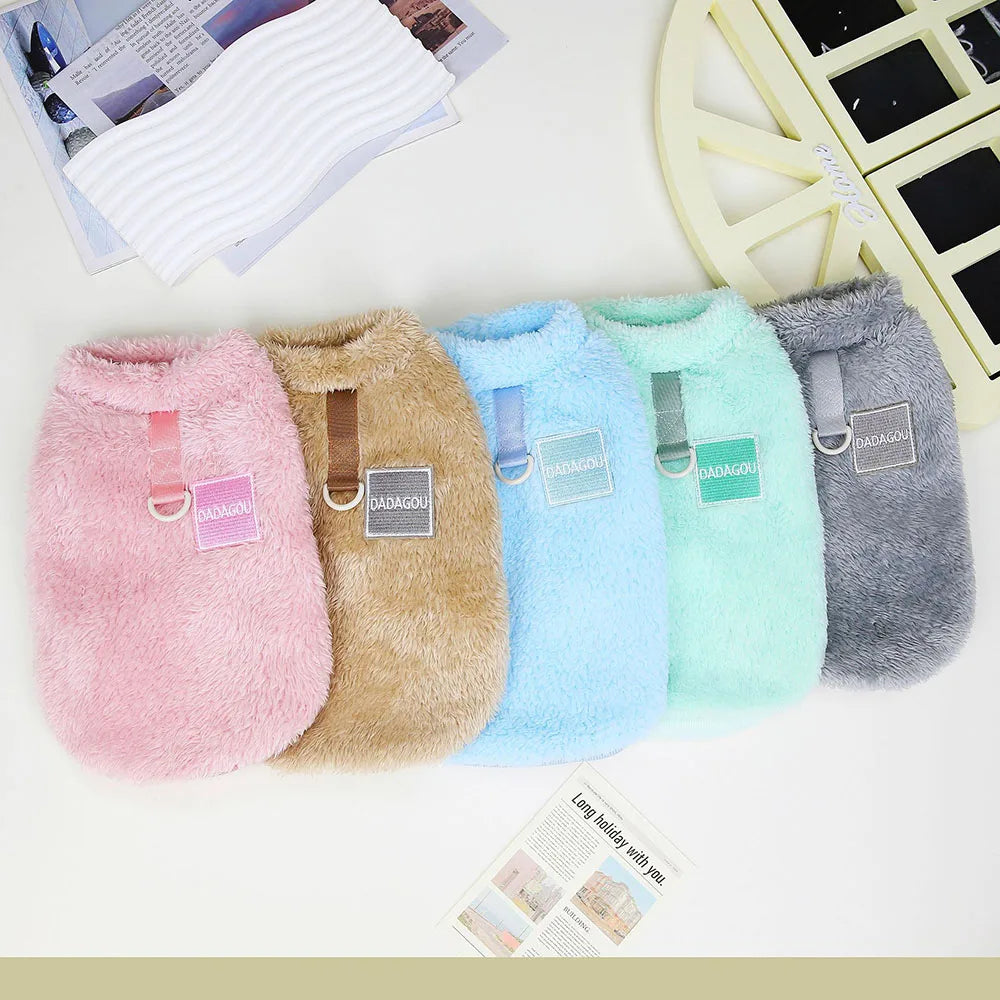 Warm Fleece Dog Sweater for Small Pets