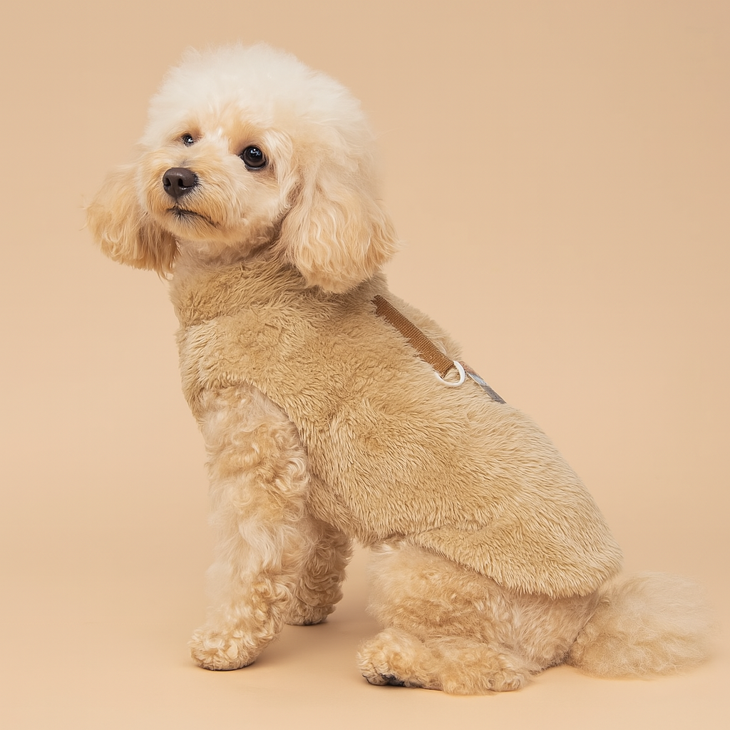Warm Fleece Dog Sweater for Small Pets - Brown