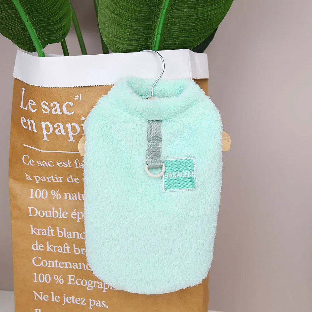Warm Fleece Dog Sweater for Small Pets green