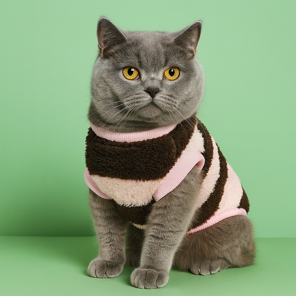 Warm Fleece Pet Sweater for Small Dogs & Cats  Pink