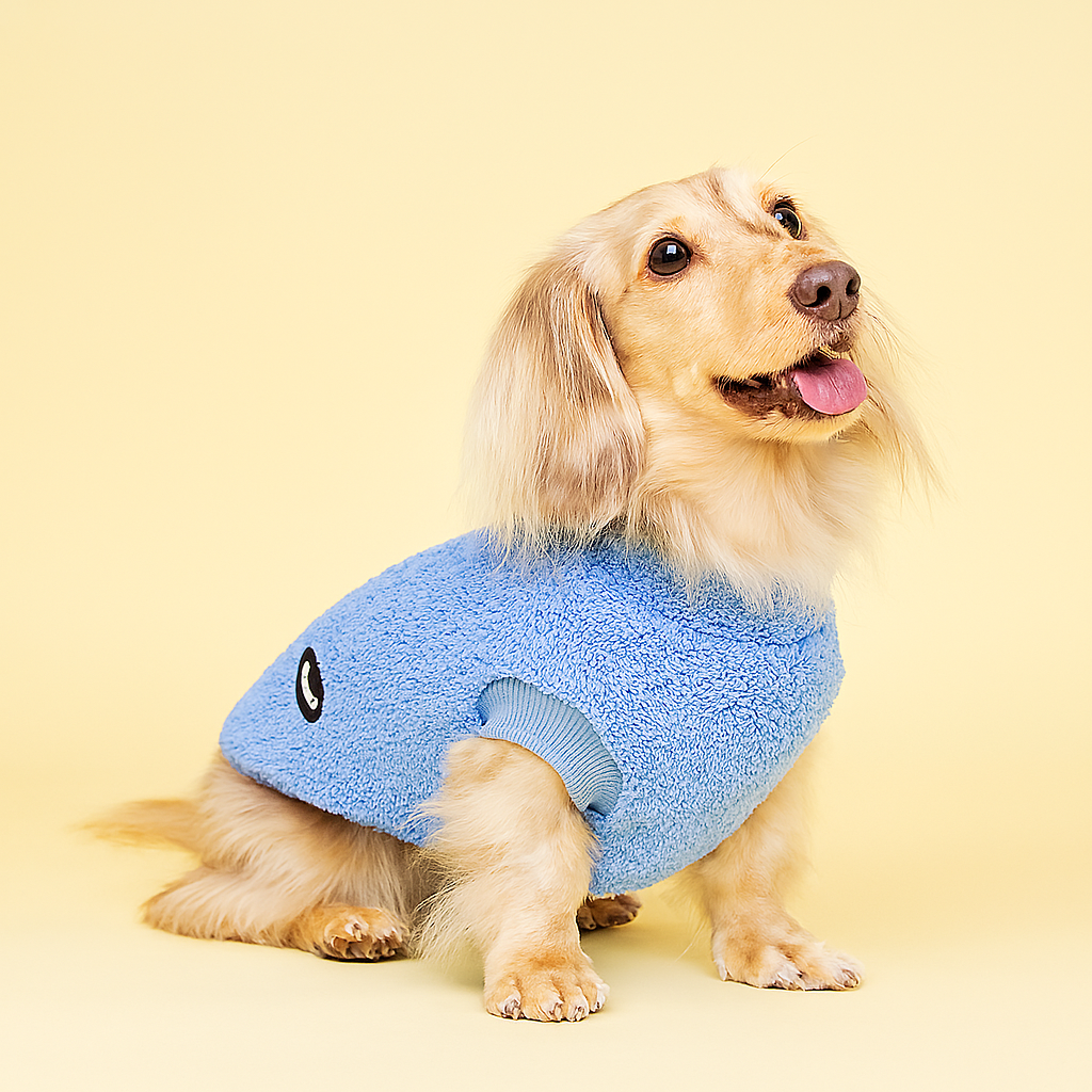 Warm Fleece Sweater for Small Pets - Blue