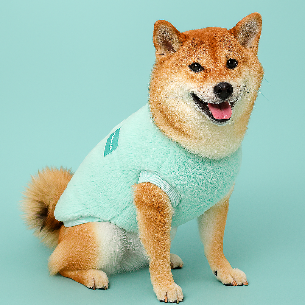 Warm Fleece Sweater for Small Pets - Green